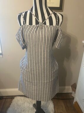 Lush Striped Blue and White Women's Dress XS